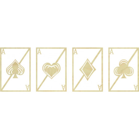 Originální čtyřdílná nástěnná malba - hrací karty | ZOLTON