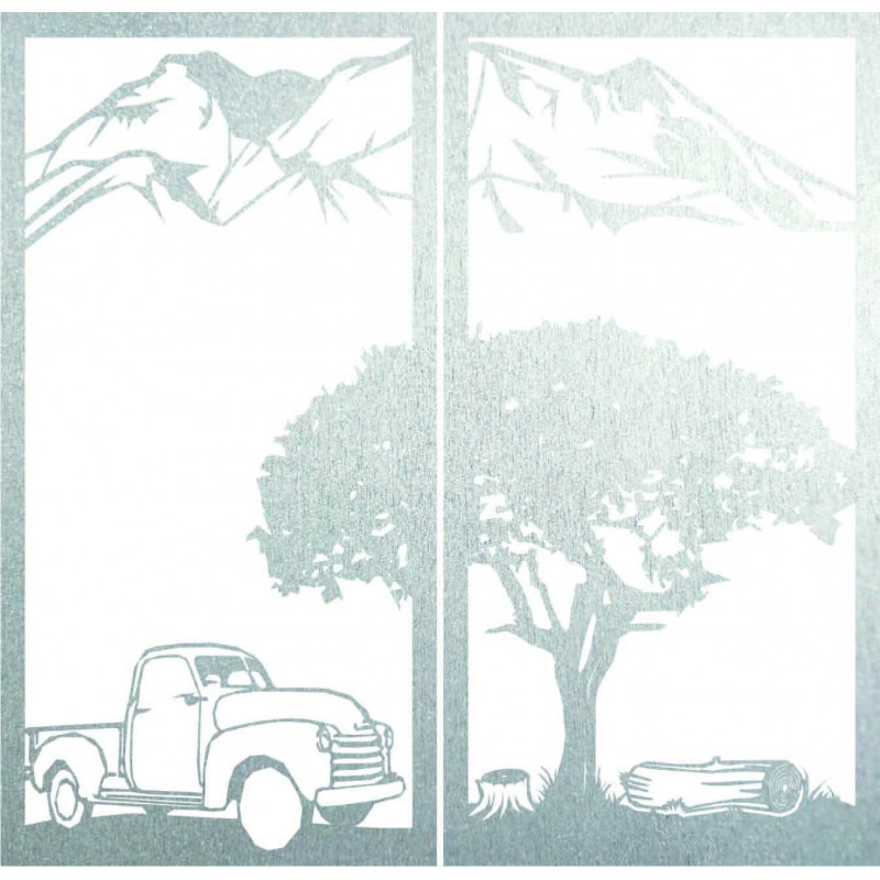 Vyřezávaný dvoudílný obraz na zeď příroda - BULISA