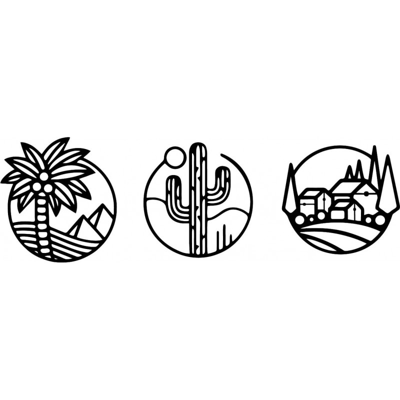 Třídílný obraz na zeď sahara - ARAHSA