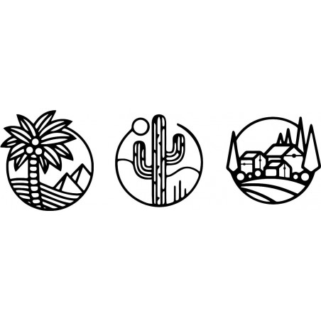 Třídílný obraz na zeď sahara - ARAHSA