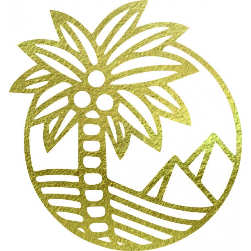 Dřevěný nástěnný obraz palmy na pláži - MALLAWI