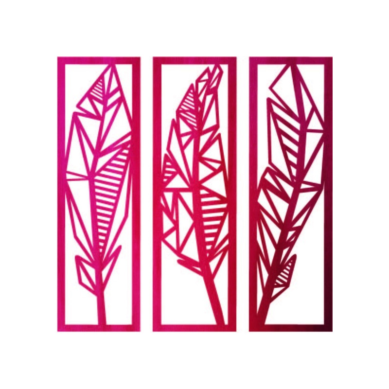 Moderní trojdílný obraz banánové listy - MUSACEAE