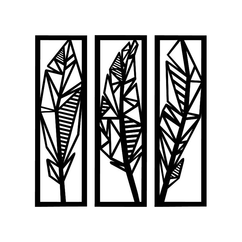 Moderní trojdílný obraz banánové listy - MUSACEAE