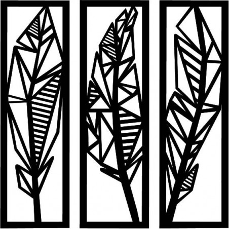 Moderní třídílný obraz Banánové listy - MUSACEAE