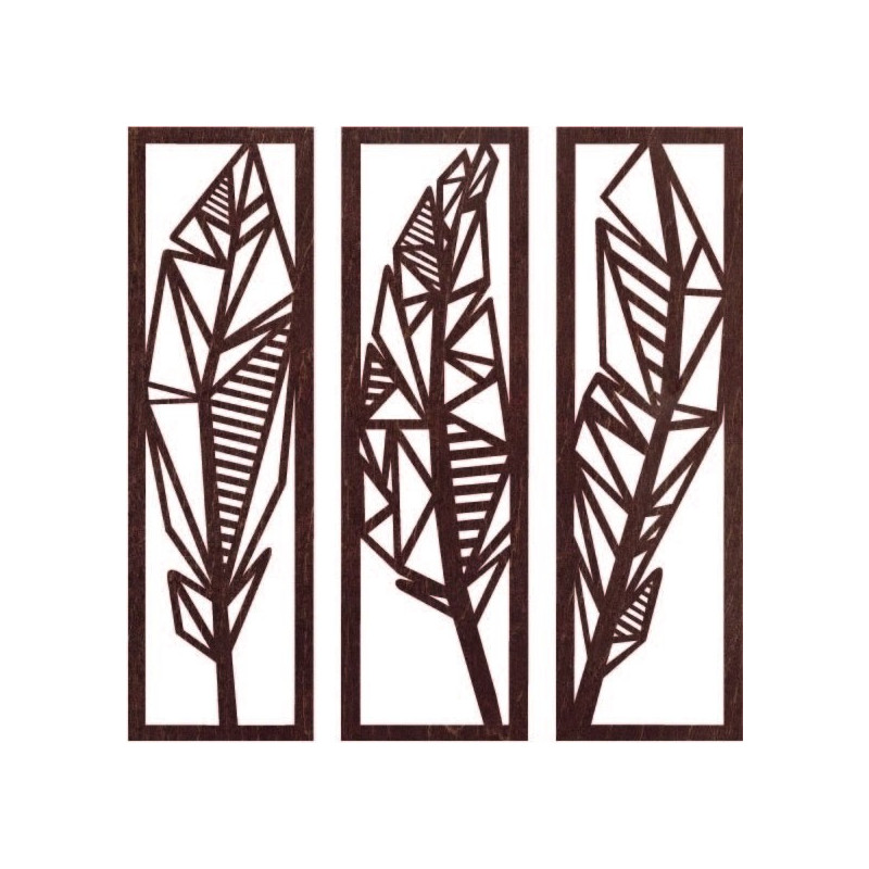 Moderní trojdílný obraz banánové listy - MUSACEAE