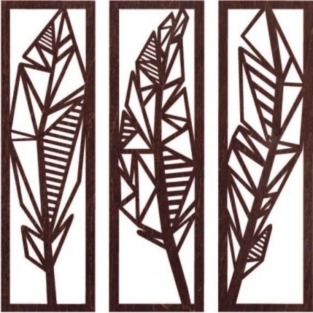 Moderní třídílný obraz Banánové listy - MUSACEAE