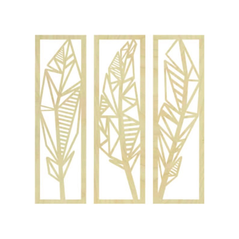 Moderní trojdílný obraz banánové listy - MUSACEAE