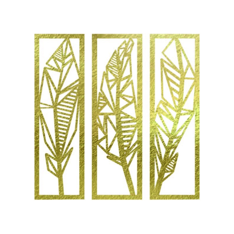 Moderní trojdílný obraz banánové listy - MUSACEAE