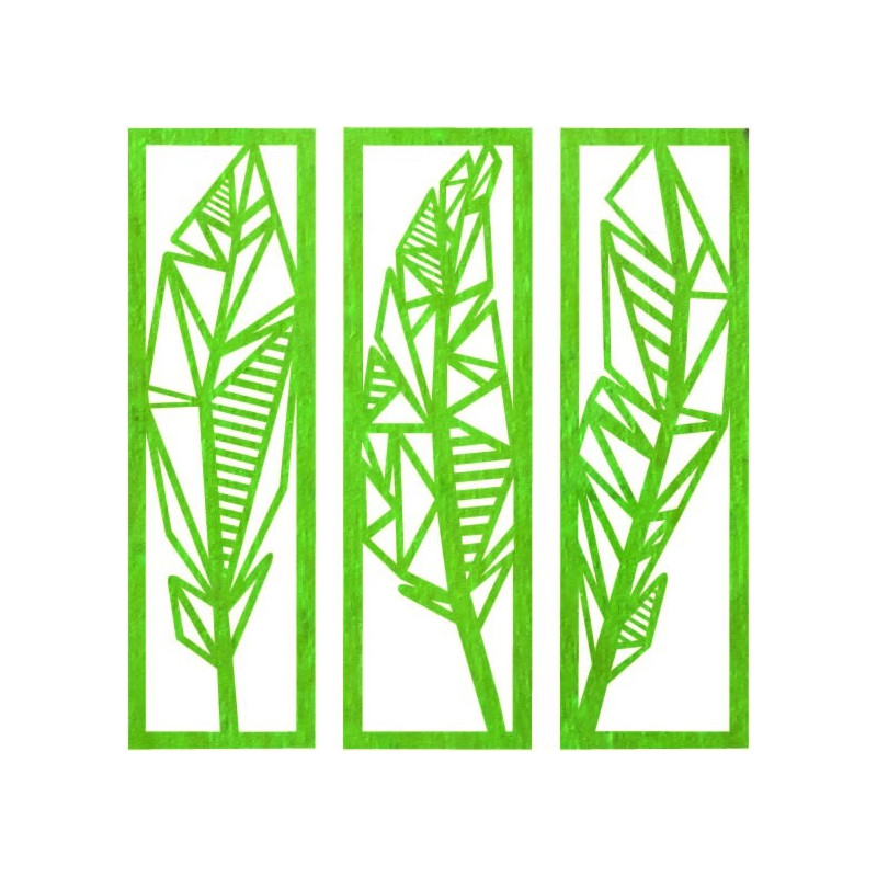 Moderní trojdílný obraz banánové listy - MUSACEAE