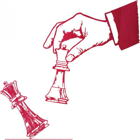 Elegantní dvoudílný obraz šachový design -  ŠACHMAT| SENTOP