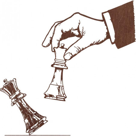 Elegantní dvoudílný obraz šachový design -  ŠACHMAT| SENTOP