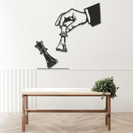 Elegantní dvoudílný obraz šachový design -  ŠACHMAT| SENTOP