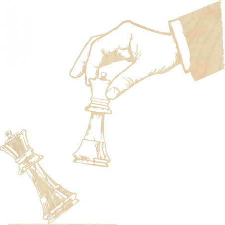 Elegantní dvoudílný obraz šachový design -  ŠACHMAT| SENTOP