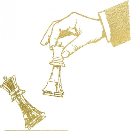 Elegantní dvoudílný obraz šachový design -  ŠACHMAT| SENTOP