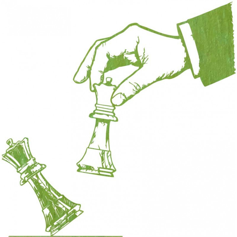 Elegantní dvoudílný obraz šachový design -...