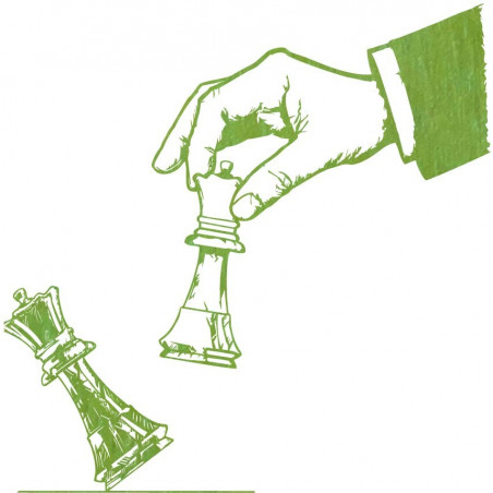 Elegantní dvoudílný obraz šachový design -  ŠACHMAT| SENTOP