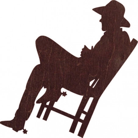 Elegantní dřevěný obraz na stěnu - KOVBOJ | SENTOP