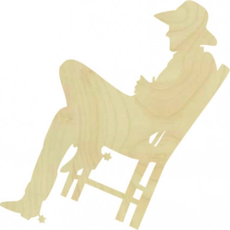 Elegantní dřevěný obraz na stěnu - KOVBOJ | SENTOP