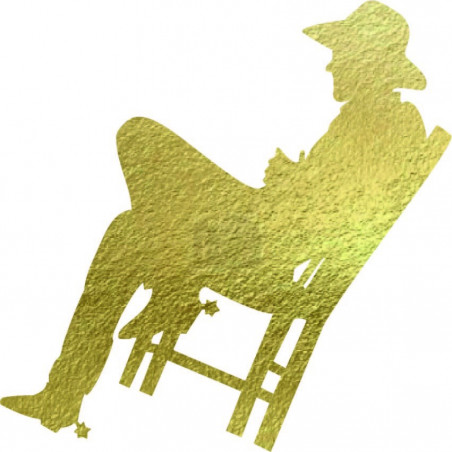 Elegantní dřevěný obraz na stěnu - KOVBOJ | SENTOP