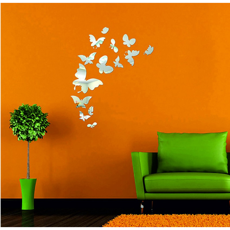 Dekorativní zrcadla. Zrcadlová samolepka na zeď, jako obraz nebo dekorace, 3d akrylová samolepka