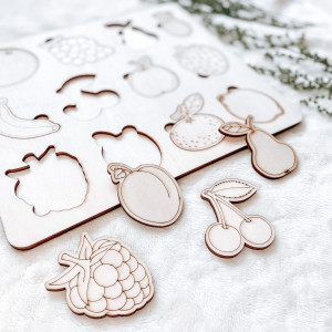 Dřevěná montessori vkládačka pro děti - OVOCE | SENTOP |... 2