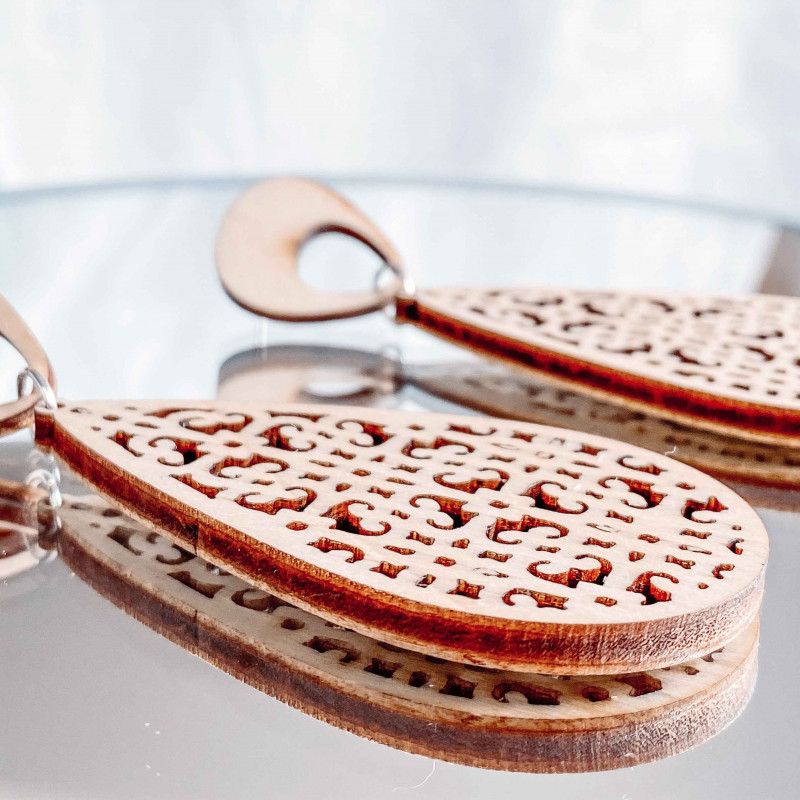 Dřevěné visící náušnice JULIEN - MONATY |...