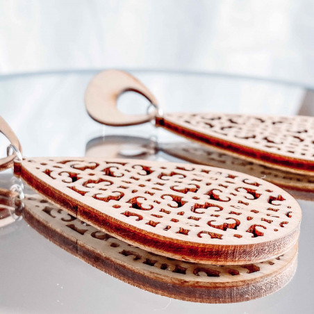 Dřevěné visící náušnice JULIEN - MONATY | SENTOP  N001