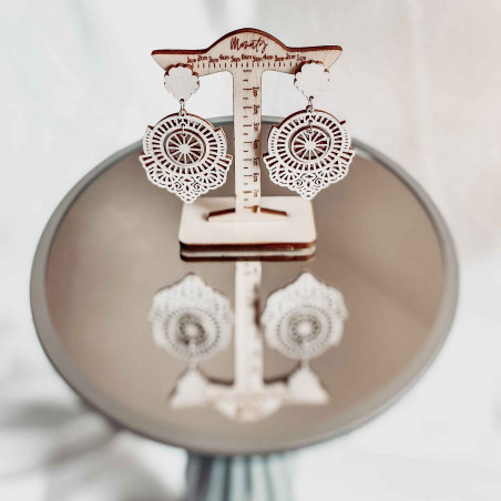 Dřevěné visací náušnice AVENTIS - MONATY | SENTOP N002