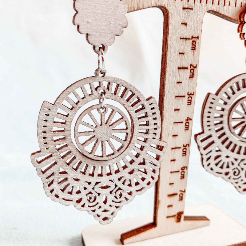 Dřevěné visací náušnice AVENTIS - MONATY |...