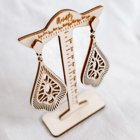 Dřevěné visící náušnice VALERY - MONATY | SENTOP  N003