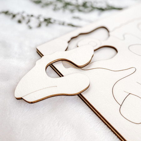 Dřevěná montessori vkládačka pro děti - CHAMELEÓN | SENTOP H014