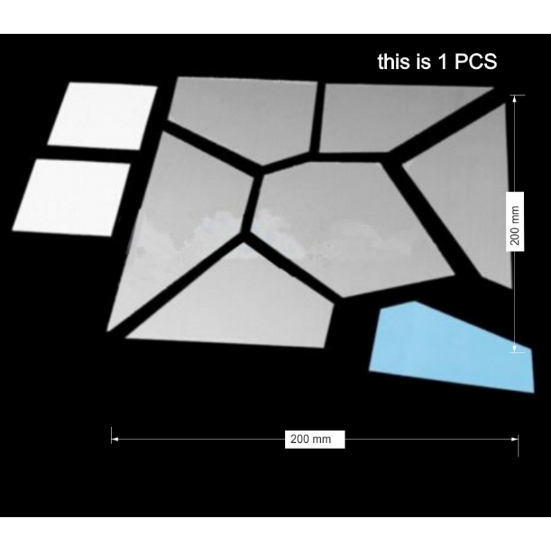 Dekorační zrcadla. Zrcadlové samolepky na zeď, jako obraz nebo dekorace, 3D acryl nálepka