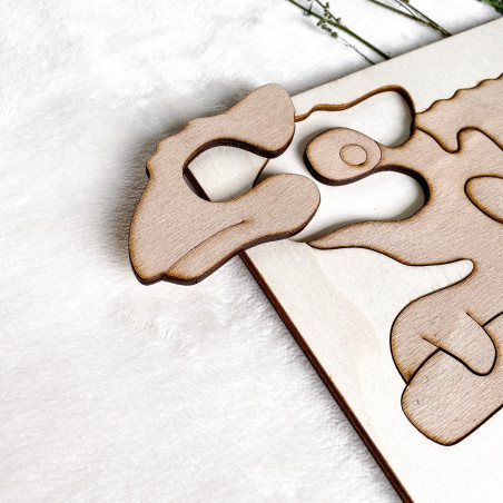 Dřevěná dvoubarevná dřevěná montessori vkládačka pro děti - Chameleon BUK | SENTOP