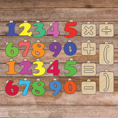 Dřevěná montessori smyslová pomůcka - Matematika | SENTOP H017 Topol