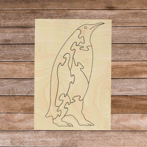 Dřevěné montessori edukační puzzle - Tučňák | SENTOP H019... 2