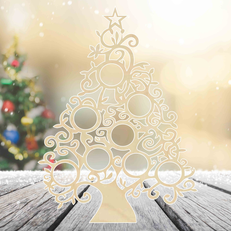 Dřevěný vánoční stromek z přírodního dřeva - 40...