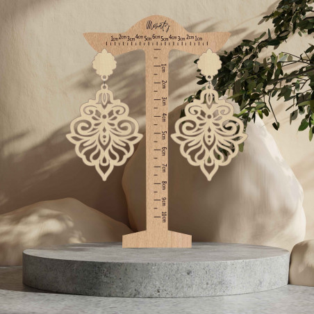 Monaty náušnice ze dřeva Silente | SENTOP N009