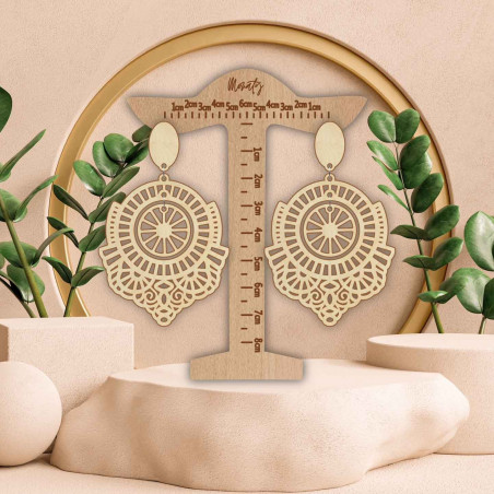 Dřevěné visací náušnice AVENTIS - MONATY | SENTOP N002