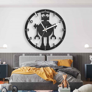 Hodiny na zeď pro děti robot - MELVAR