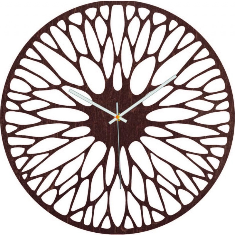 Drevené hodiny lupene