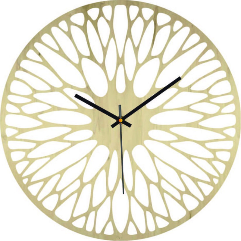 Drevené hodiny lupene