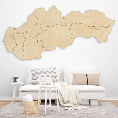 Dřevěná nástěnná mapa Slovensko - 8 dílků | SENTOP M001