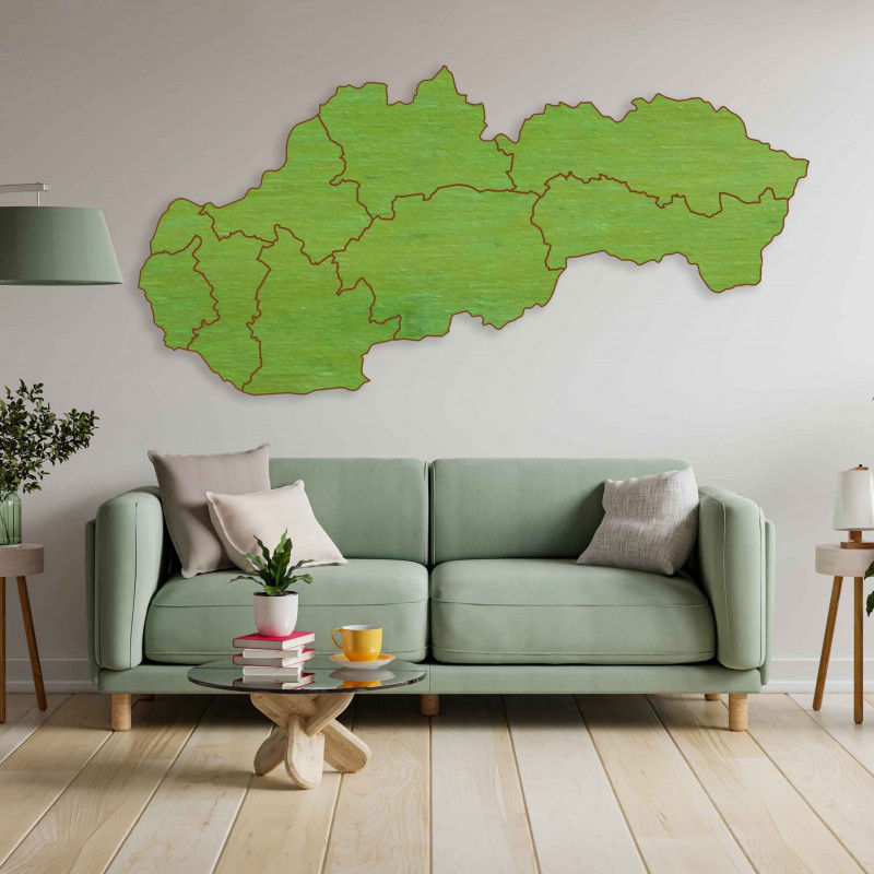 Dřevěná nástěnná mapa Slovensko - 8 dílků | SENTOP M001