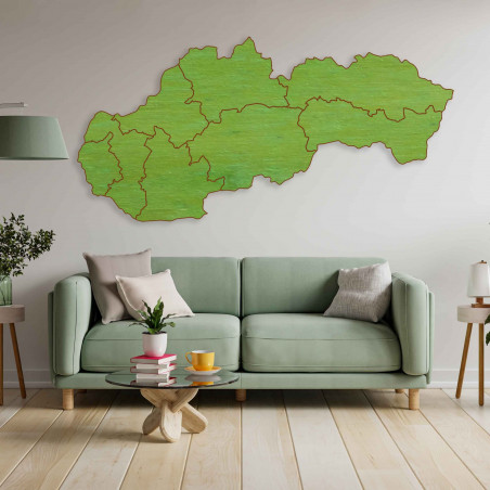 Dřevěná nástěnná mapa Slovensko - 8 dílků | SENTOP M001