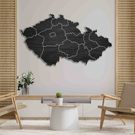Dřevěná nástěnná mapa Česká republika - 14 dílků | SENTOP M002