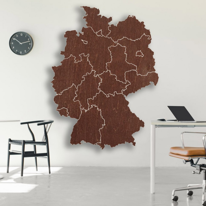 Dřevěná nástěnná mapa Německo - 16 dílků |...