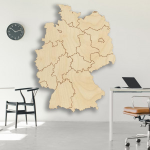 Dřevěná nástěnná mapa Německo - 16 dílků | SENTOP M004