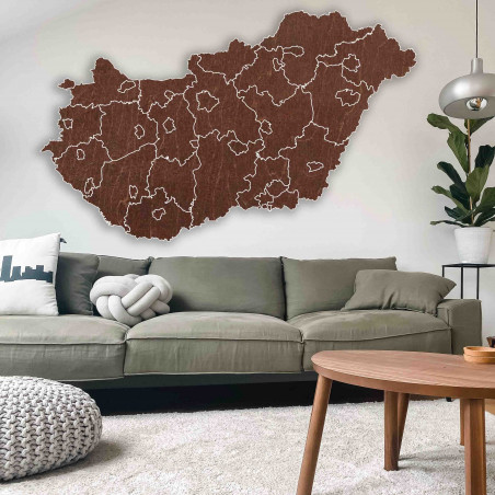 Dřevěná nástěnná mapa Maďarsko - 40 dílků | SENTOP M005