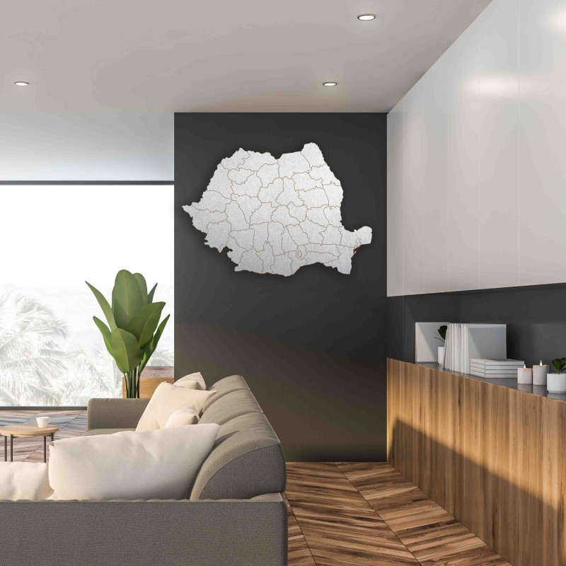 Dřevěná nástěnná mapa Rumunska - ROMA