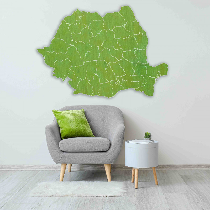 Dřevěná nástěnná mapa Rumunska - ROMA
